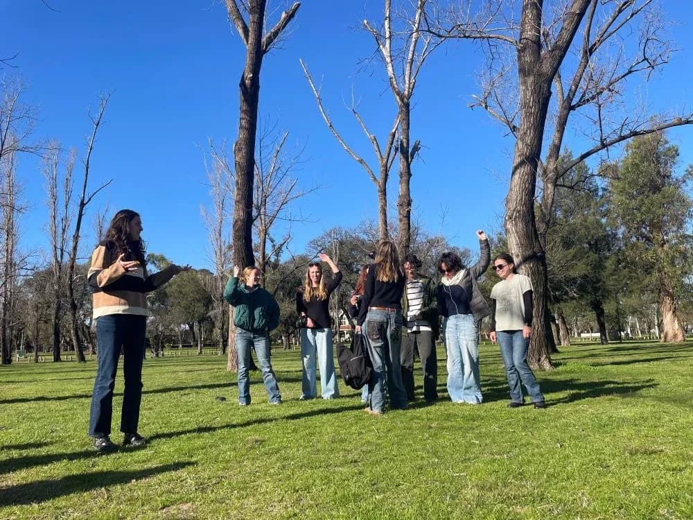 Buenos Aires park study abroad students